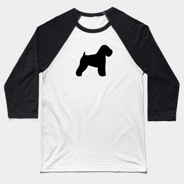 Soft Coated Wheaten Terrier Silhouette Baseball T-Shirt by Coffee Squirrel